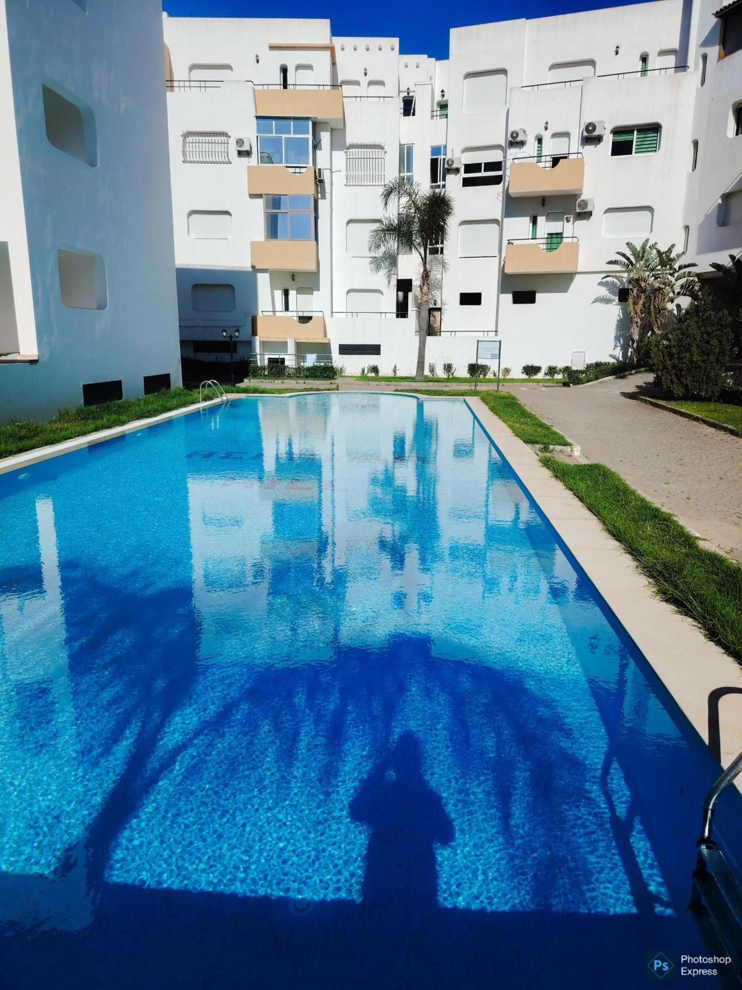 Appartement De 3 Chambres Avec Piscine Et Climatiseur Sur La Plage De Achakar * Tangier